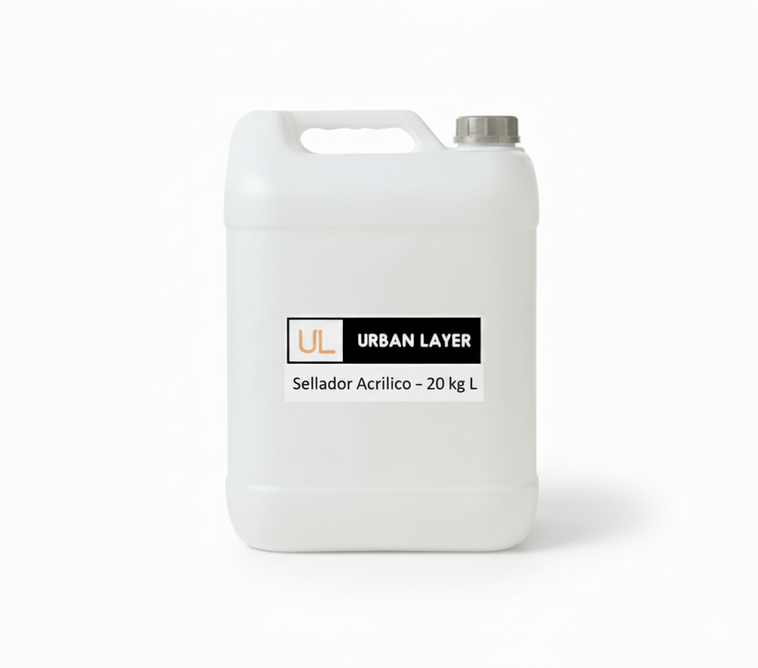 Bidón de 20 L de Sellador Acrílico Urban Layer para proteger superficies de microcemento