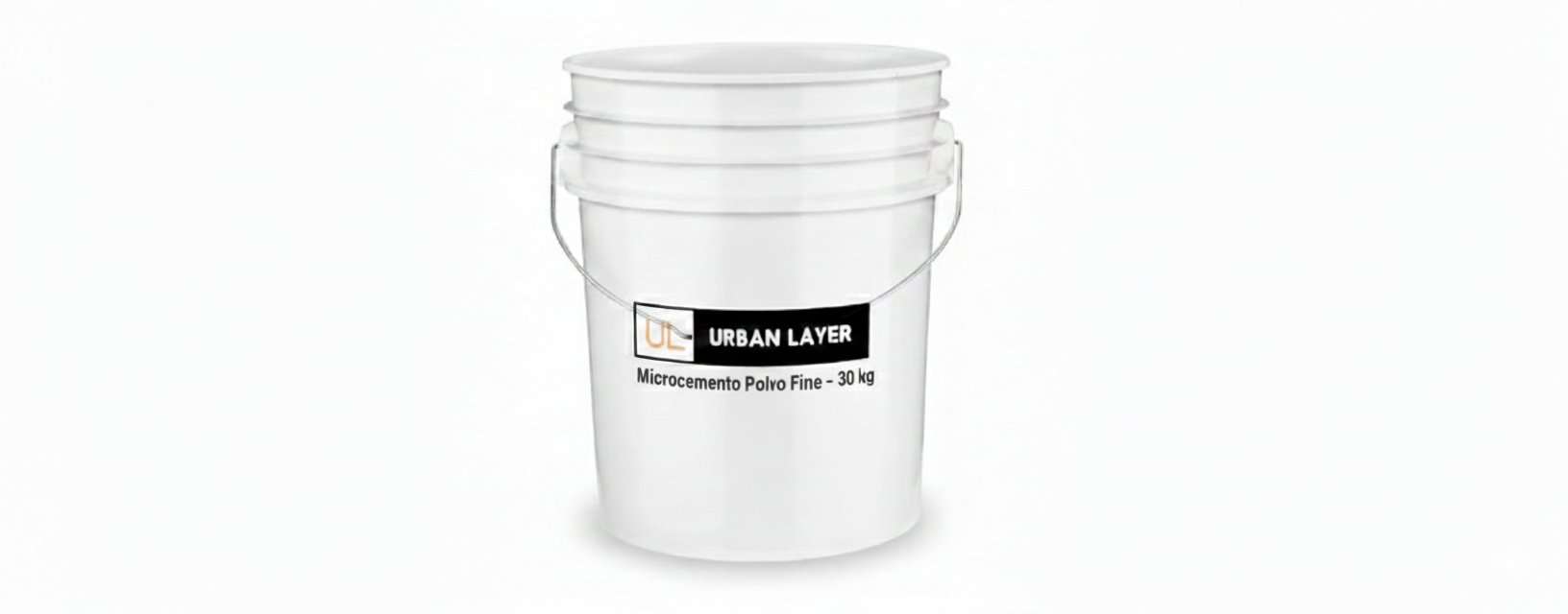 Cubeta de 30 kg de Microcemento Fino Urban Layer para acabados decorativos en muros y pisos